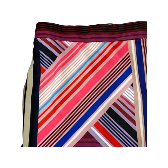 ELOQUII Multicolor Neoprene Scuba Horizontal Stripe Skirt NWOT Size 22 - Picture 4 of 6